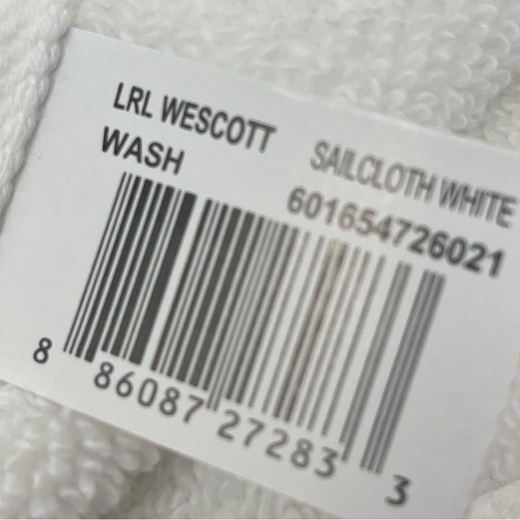 Lauren Ralph Lauren Wescott Wash cloths set of 4 Sailcloth White NWT - Picture 4 of 5